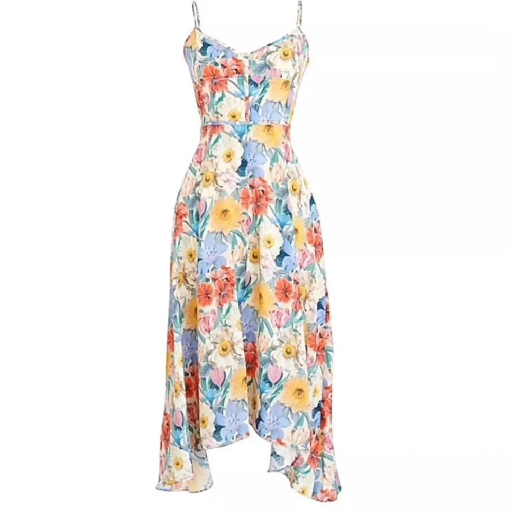 J. Crew Collection silk flowing party dress in Liberty Melody Floral - Picture 1 of 7